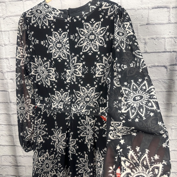 Sheryl Crow Boho Floral Print Maxi Dress with Sheer Sleeves - Picture 6 of 16